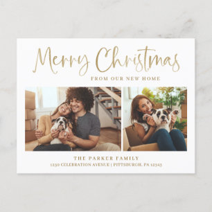 Cartes Pour Fêtes Annuelles Joyeux Noël Nouveau domicile Changement d'adress