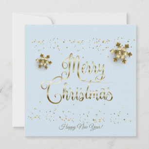 Cartes Pour Fêtes Annuelles Joyeux Noël & Nouvel An ! 2022 Luxe Or