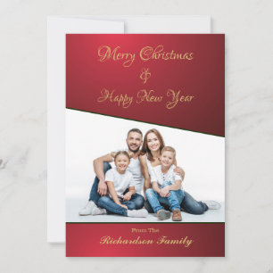 Cartes Pour Fêtes Annuelles Joyeux Noël Nouvel An Photo de famille personnalis