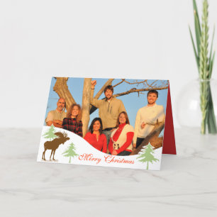 Cartes Pour Fêtes Annuelles Joyeux Noël Oie 3 pins