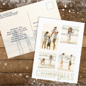 Cartes Pour Fêtes Annuelles Joyeux Noël Or élégante Calligraphie 5 Photo