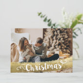 Cartes Pour Fêtes Annuelles Joyeux Noël or moderne (Debout devant)