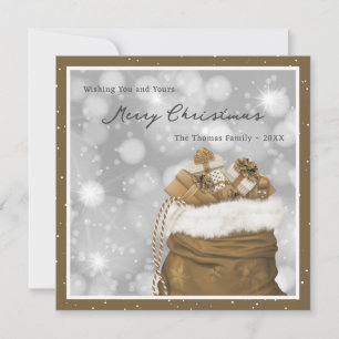 Cartes Pour Fêtes Annuelles Joyeux Noël Or Moderne Élégant