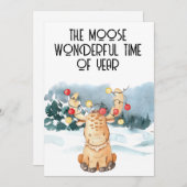 Cartes Pour Fêtes Annuelles Joyeux Noël Orignal Mignon (Devant / Derrière)