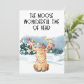 Cartes Pour Fêtes Annuelles Joyeux Noël Orignal Mignon (Debout devant)