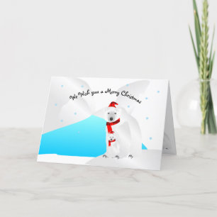 Cartes Pour Fêtes Annuelles Joyeux Noël Ours Polaires