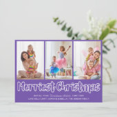 Cartes Pour Fêtes Annuelles Joyeux Noël ouvert Lettres 3 photo verticale (Debout devant)