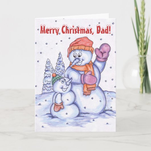 Cartes Pour Fêtes Annuelles Joyeux Noël, papa (Devant)
