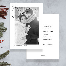 Cartes Pour Fêtes Annuelles Joyeux Noël Papier à main photo Premier Noël