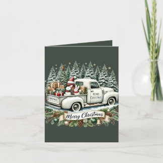 Cartes Pour Fêtes Annuelles Joyeux Noël Pays camion ajouter le message