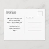 Cartes Pour Fêtes Annuelles Joyeux Noël Pays Élégant Épinette d'hiver (Dos)