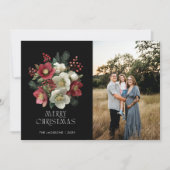 Cartes Pour Fêtes Annuelles Joyeux Noël Peinture Hellebore Conception de vacan (Devant)