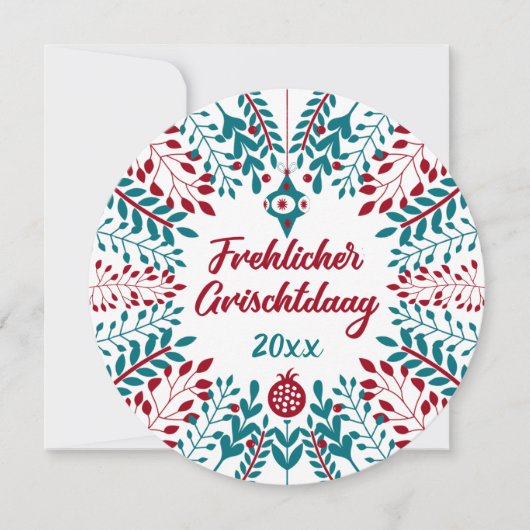 Cartes Pour Fêtes Annuelles Joyeux Noël, Pennsylvania Dutch Noël (Devant)