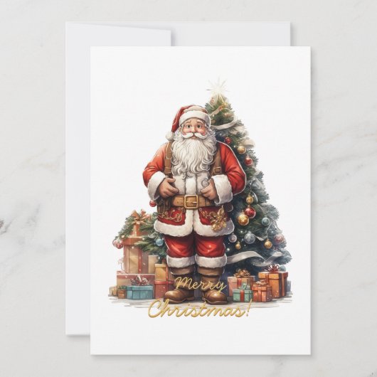 Cartes Pour Fêtes Annuelles Joyeux Noël Père Noël (Devant)