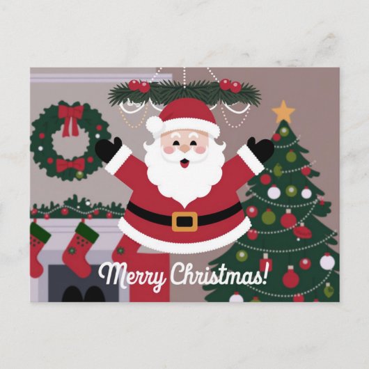 Cartes Pour Fêtes Annuelles Joyeux Noël père noël (Devant)