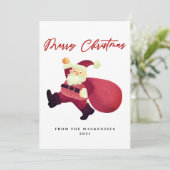 Cartes Pour Fêtes Annuelles Joyeux Noël Père Noël (Debout devant)