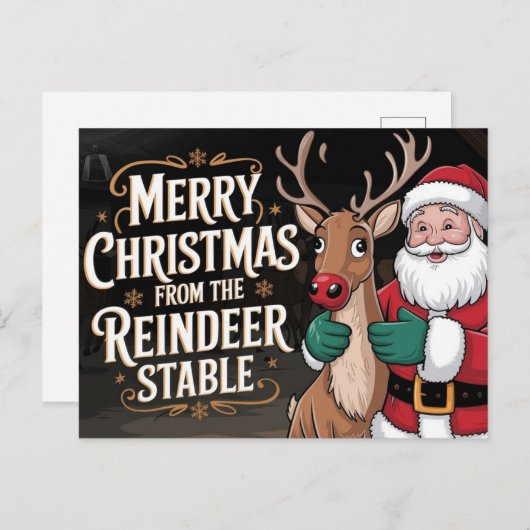 Cartes Pour Fêtes Annuelles Joyeux Noël père Noël (Devant / Derrière)