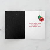 Cartes Pour Fêtes Annuelles Joyeux Noël Père Noël et Lune (Intérieur)