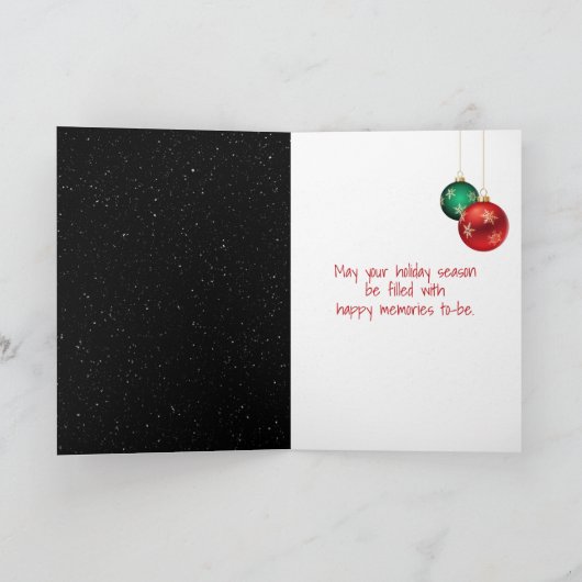 Cartes Pour Fêtes Annuelles Joyeux Noël Père Noël et Lune (Intérieur)