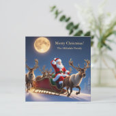 Cartes Pour Fêtes Annuelles Joyeux Noël Père Noël et Reindeer (Debout devant)