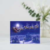 Cartes Pour Fêtes Annuelles Joyeux Noël Père Noël et sa sleigh (Debout devant)
