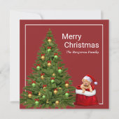 Cartes Pour Fêtes Annuelles Joyeux Noël Père Noël Fun Chien Personnaliser (Devant)