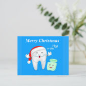 Cartes Pour Fêtes Annuelles Joyeux Noël Père Noël Tooth (Debout devant)