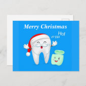 Cartes Pour Fêtes Annuelles Joyeux Noël Père Noël Tooth (Devant / Derrière)