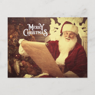 Cartes Pour Fêtes Annuelles Joyeux Noël Père Noël Vintage 