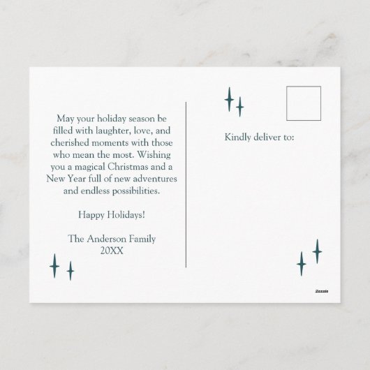 Cartes Pour Fêtes Annuelles Joyeux Noël personnalisé (Dos)