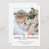 Cartes Pour Fêtes Annuelles Joyeux Noël personnalisé Chien Maman Animal de com (Devant / Derrière)