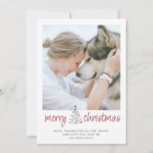 Cartes Pour Fêtes Annuelles Joyeux Noël personnalisé pour la maman de chien Ph
