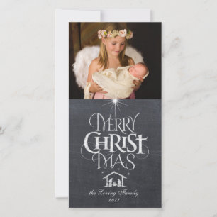 Cartes Pour Fêtes Annuelles Joyeux Noël Personnaliser de la Marche religieuse