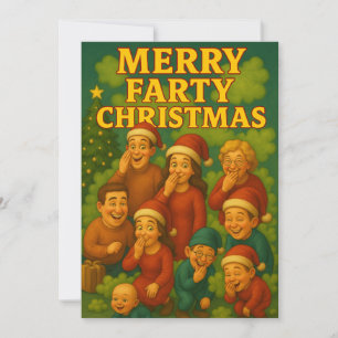 Cartes Pour Fêtes Annuelles Joyeux Noël Péteur Drôle de Famille