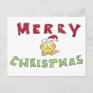 Cartes Pour Fêtes Annuelles Joyeux Noël Petit Chiote Labrador Jaune Dessin Ani