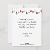 Cartes Pour Fêtes Annuelles Joyeux Noël Petit Homme en Pain d'Épice Mignon (Dos)