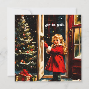 Cartes Pour Fêtes Annuelles Joyeux Noël - petite fille