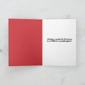 Cartes Pour Fêtes Annuelles Joyeux Noël Petite-fille Chaton mignon avec chapea (Intérieur)