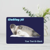 Cartes Pour Fêtes Annuelles Joyeux Noël - Phoque annelé (Debout devant)