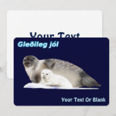 Cartes Pour Fêtes Annuelles Joyeux Noël - Phoque annelé (Devant / Derrière)