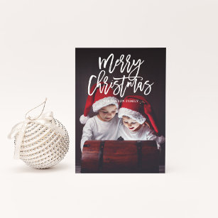 Cartes Pour Fêtes Annuelles Joyeux NOËL Photo à double face Noël