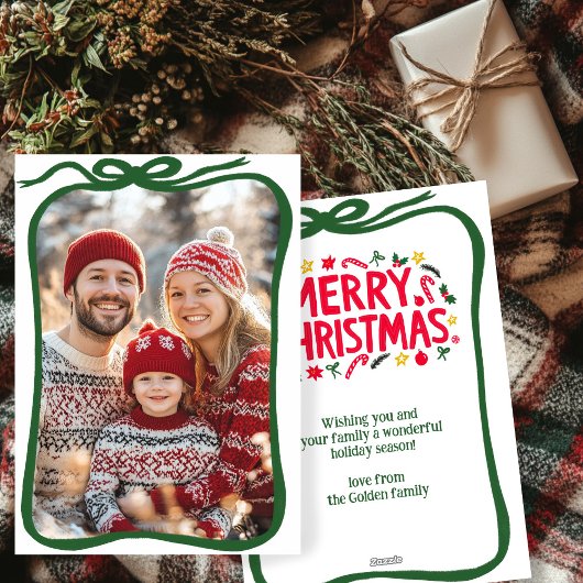 Cartes Pour Fêtes Annuelles Joyeux Noël photo à main