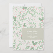 Cartes Pour Fêtes Annuelles Joyeux Noël Photo Annonces de naissance (Dos)