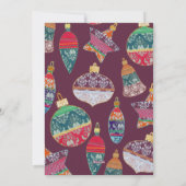 Cartes Pour Fêtes Annuelles Joyeux Noël photo & Bauble (Dos)