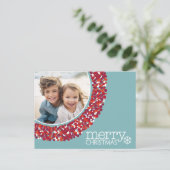 Cartes Pour Fêtes Annuelles Joyeux Noël - Photo - Berry Wreath (Debout devant)