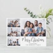 Cartes Pour Fêtes Annuelles Joyeux Noël Photo Collage (Debout devant)