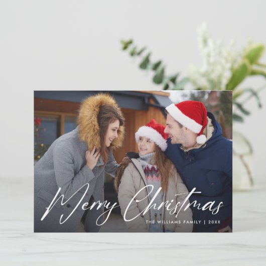 Cartes Pour Fêtes Annuelles Joyeux Noël Photo Collage (Debout devant)