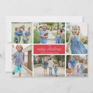 Cartes Pour Fêtes Annuelles Joyeux Noël Photo Collage 9 Photos