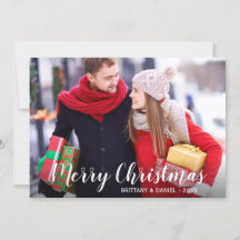 Joyeux Noël Photo Couple Card WSt
