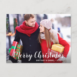 Cartes Pour Fêtes Annuelles Joyeux Noël Photo Couple Postcard WS